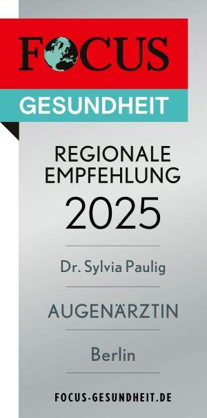 Etikett mit dem Schriftzug "FOCUS Gesundheit Regionale Empfehlung 2025".